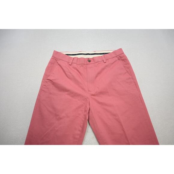 Brooks Brothers Clark Advantage Stretch Chino Khaki Pants Pink Mens Sz 33 x 32 - Picture 5 of 8